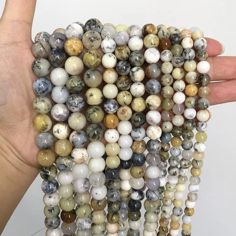 Круглые бусины из опала JILKOL 6/8/10 мм