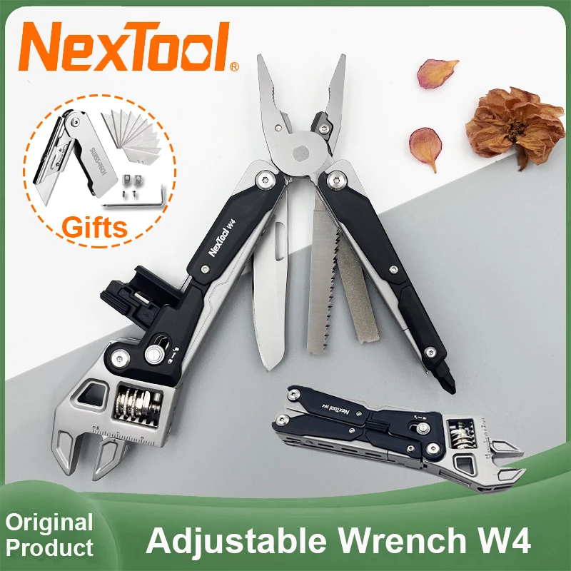 Фото NexTool W4 Регулируемый ключ с трещоткой Мультитул Складные плоскогубцы Гаечный ключ Отвертка Открытый Кемпинг EDC Инструмент Домашний ремонт автомобиля №1