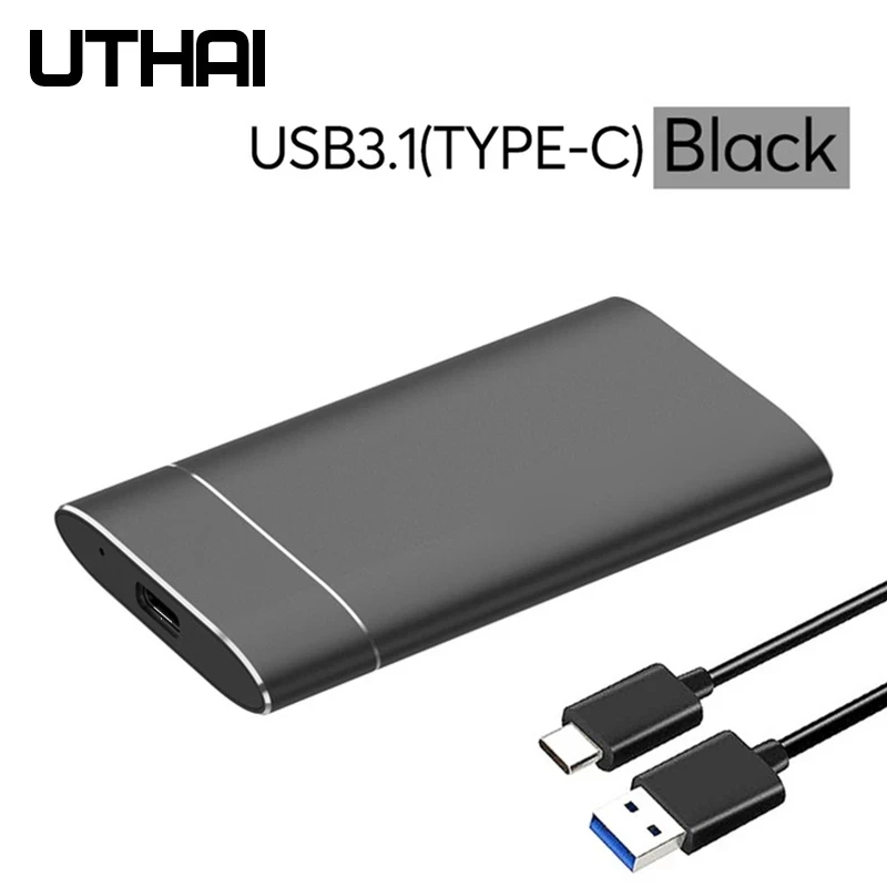 UTHAI T37 MSATA to USB3.0  HDD Enclosure Aluminum Alloy Adapter Mini-SATA SSD to USB3.1 Type-C HDD Case for 1.8 inch Sata3 Box