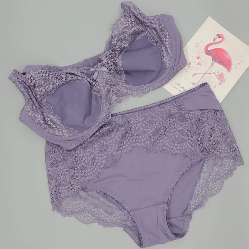 

Women's Lingerie Sets 2023 Summer European and American Underwear D Cup Sexy Lace Bra Suit Large Size Women's Briefs Suit