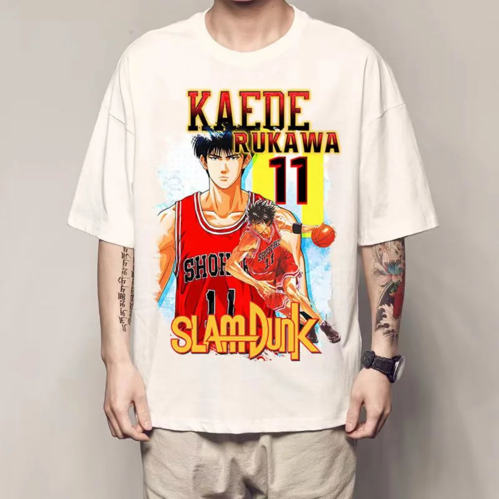 

Kaede Rukawa Anime T-shirt Slam Dunk Manga Graphic Oversize Men Cotton Short Sleeve Tee Women Top Original Summer Couple Clothes