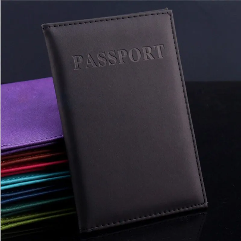 

New PU Women Passport Holder Couple Models Girls Travel Passport ID Card Cover Unisex Card Case Man Card Holder Wallet Protector