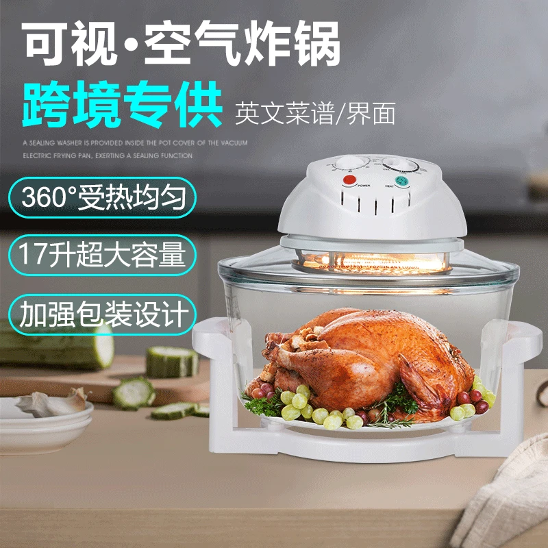 

Household Multi-functional Large-capacity Visual Air Fryer 110V/220V Electric Oven Microwave Oven Deep Fryer