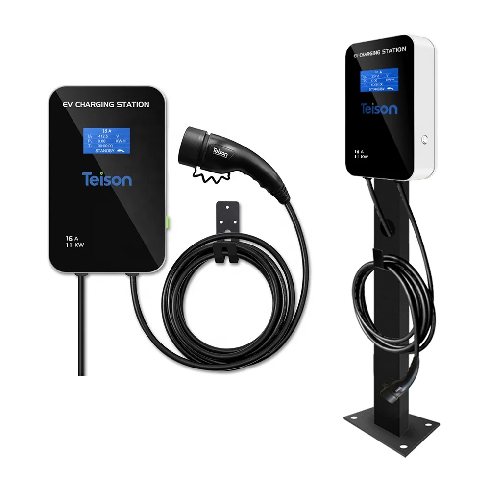 

11kw 16A ac ev car battery charger wall mounted charging station