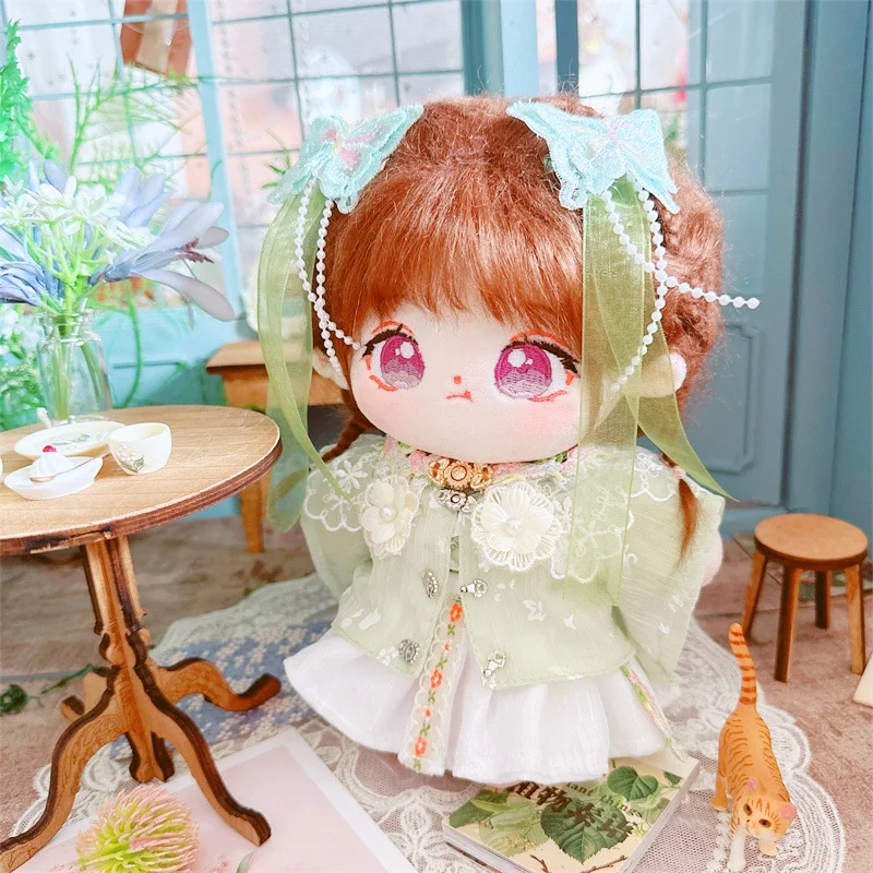 

Human Cotton Doll 20cm Baby Clothes Star Classical Skirt Doll Dress Up