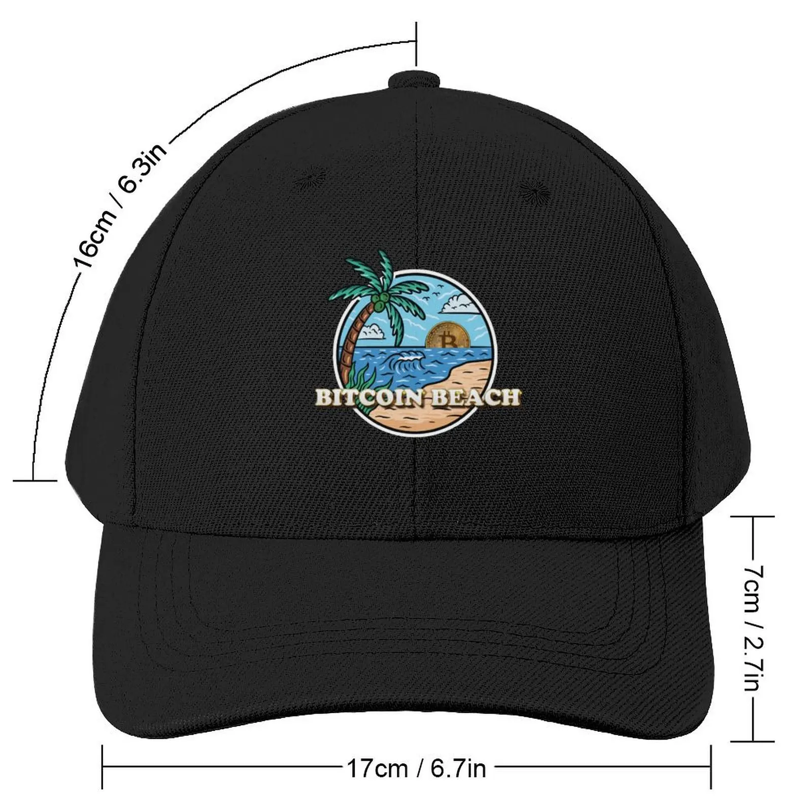 Bitcoin Beach El Zonte Salvador Бейсбольная кепка Кепка для гольфа Пляжная шляпа Wild Ball Hat