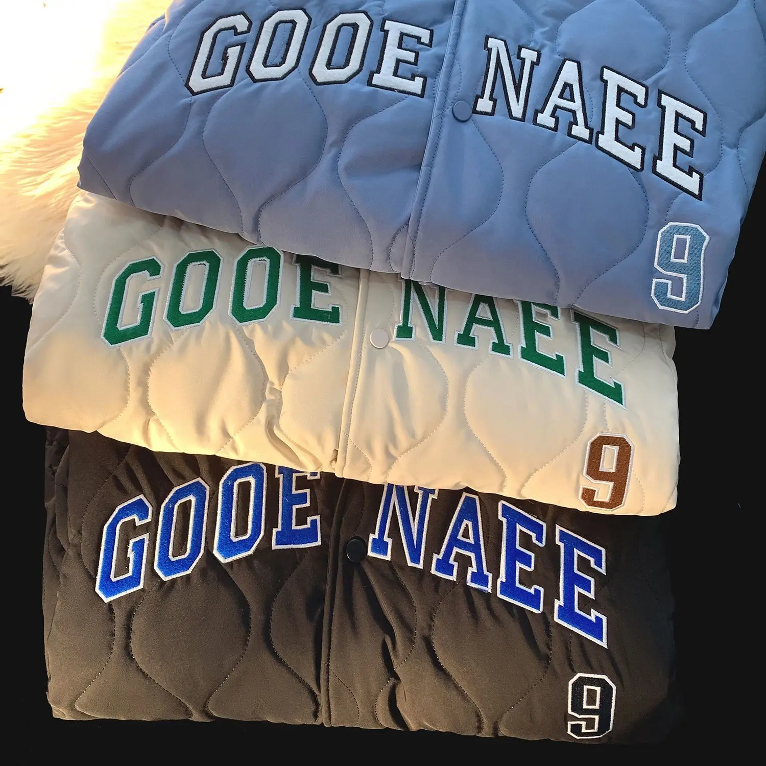 Fake Two Cotton-padded Men's Baseball Uniforms Hooded Winter N Fashion Brand Warm Thickened Couple Loose Cotton Jacket