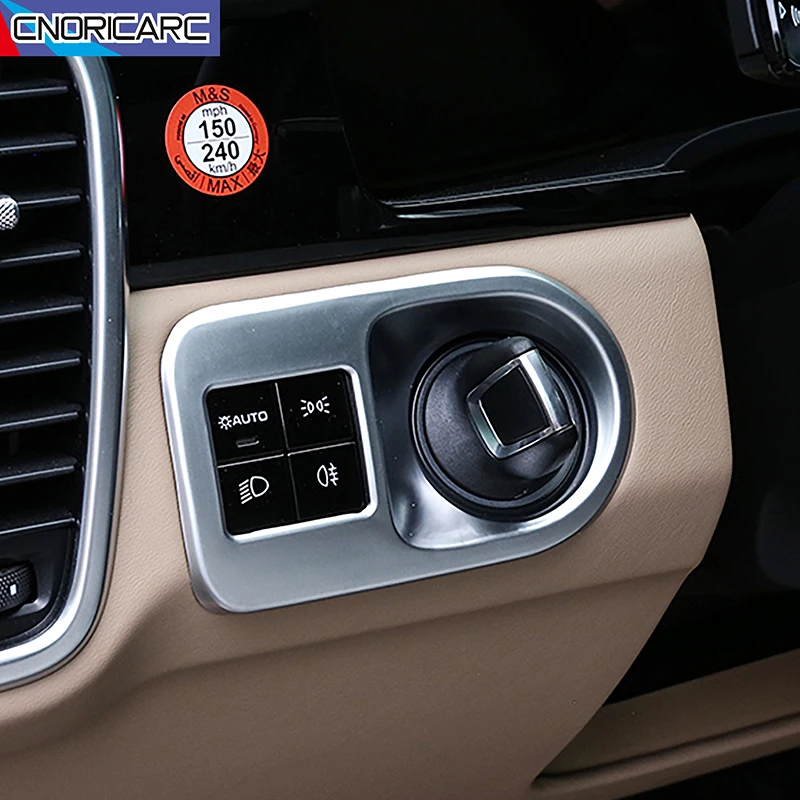 

Аксессуары для автомобиля, переключатель фары, ручка управления лампой, декоративная наклейка на рамку, узор из углеволокна для Porsche Cayenne 2018-2021