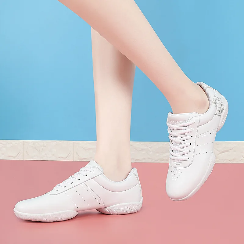 

2023 Dance Shoes Woman Men Ladies Modern Soft Outsole Jazz Sneakers Aerobics Breathable Lightweight Female Dancing Fitness Sport