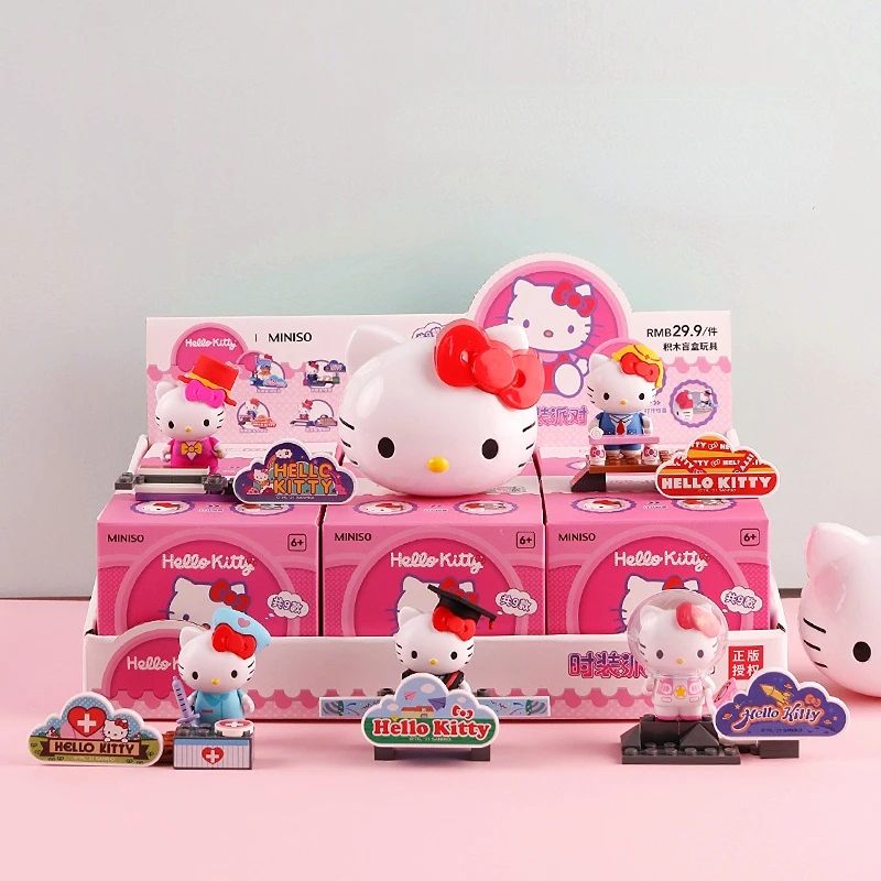 

Sanliou мультфильм КТ кошка профессиональная тема сюрприз сцена Симпатичные и милые декоративные украшения строительные блоки