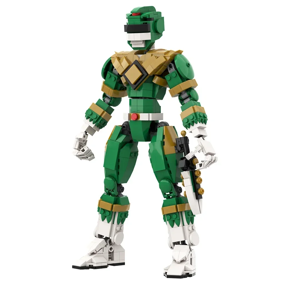 Серия фильмов Green Power Rangersed Строительный блок MOC Экзоскелет Меха Рейнджер Робот