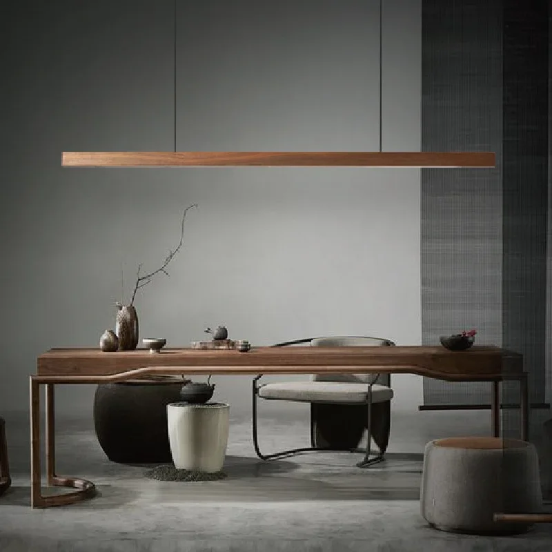 Japanese Pendant Light Black Walnut Fashion Home Design Nordic Long Japanese pendant light black walnut fashion home design nordic long