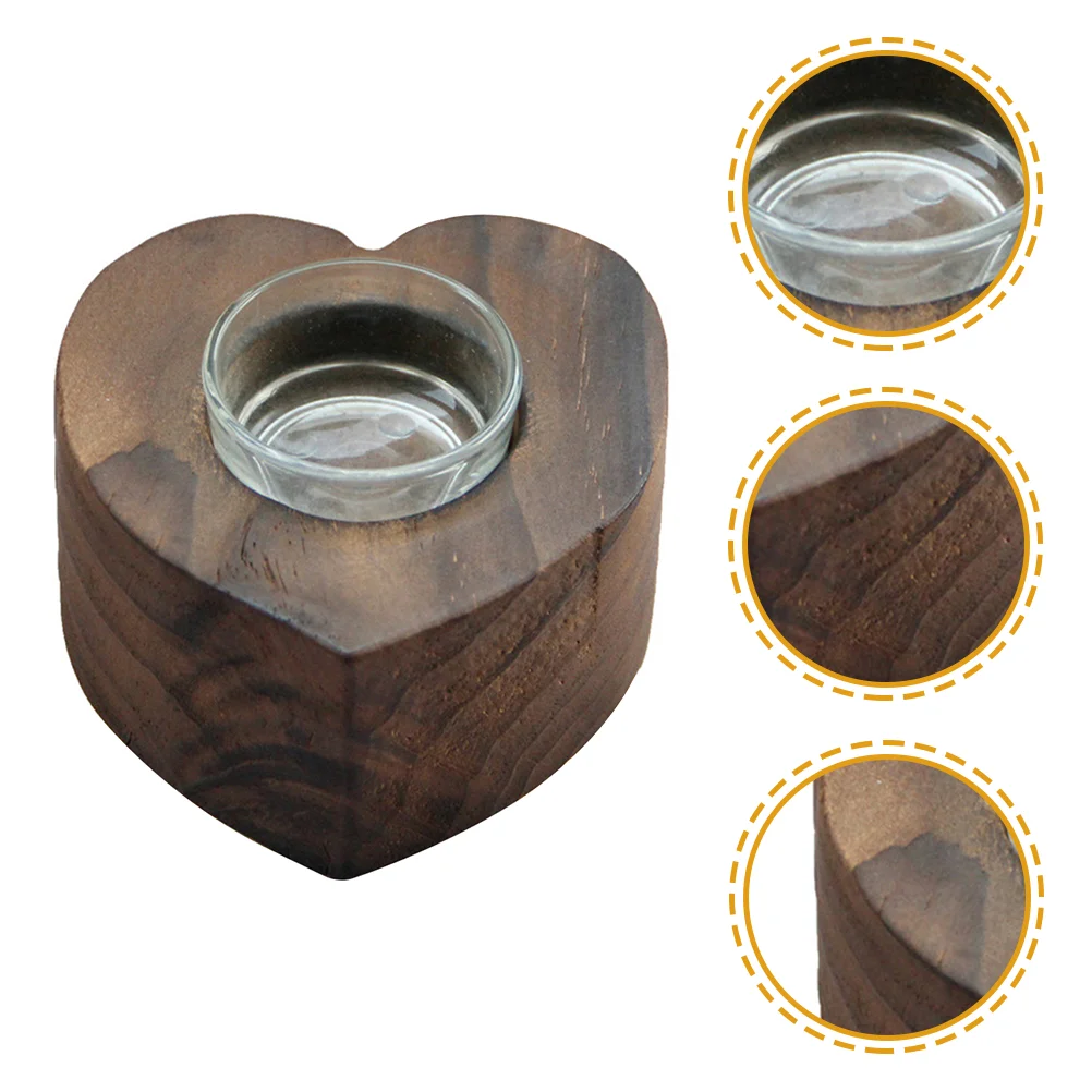 

Wood Candle Holder Heart Shape Farmhouse Candle Holder Wedding Table Centerpiece