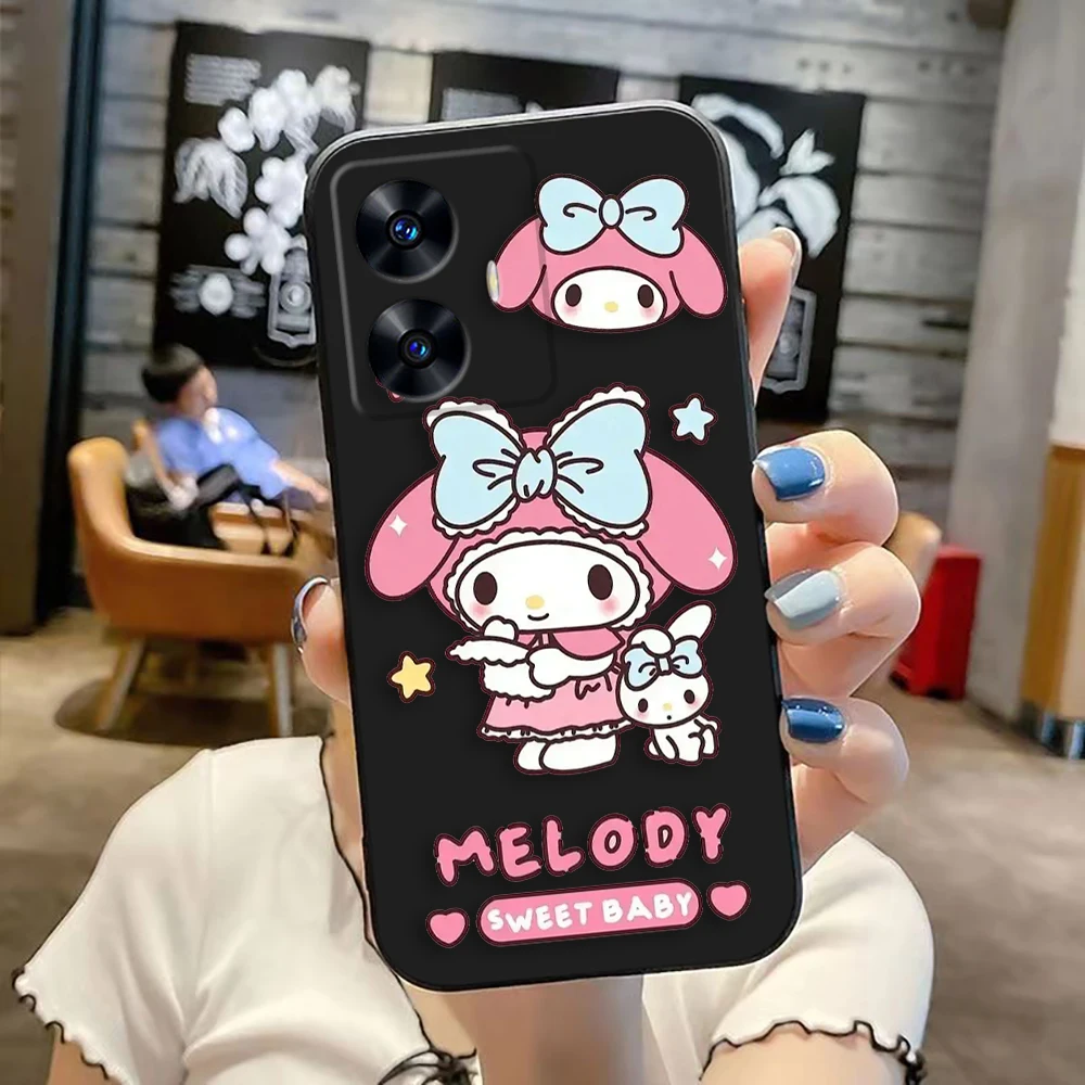Чехол для телефона Cartoon Pink Dog My Melody Realme C65 C63 C53 C35 C55 C33 C30 C21Y C20 C12 C11 GT 2 XT NARAO 20 30 50 Case Funda