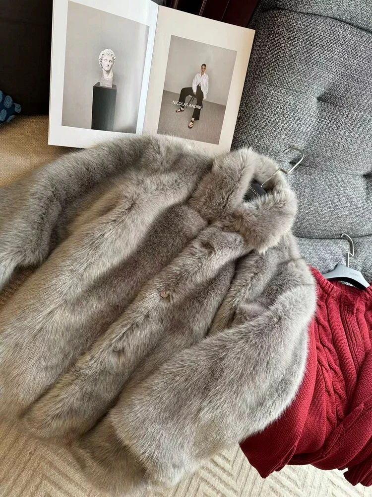 Shatanyu верхняя одежда из лисьего меха для защиты окружающей среды женская зима 2024