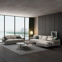 minimalist fabric sofa corner combination hong kong style luxury living room modern minimalist l shaped sofa for three people an