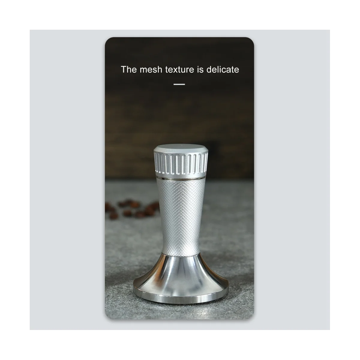 

2-In-1 Powder Press Hammer Stainless Steel Cloth Powder Needle Stirrer Reticulated Coffee Powder Hammer 58.3mm-Black