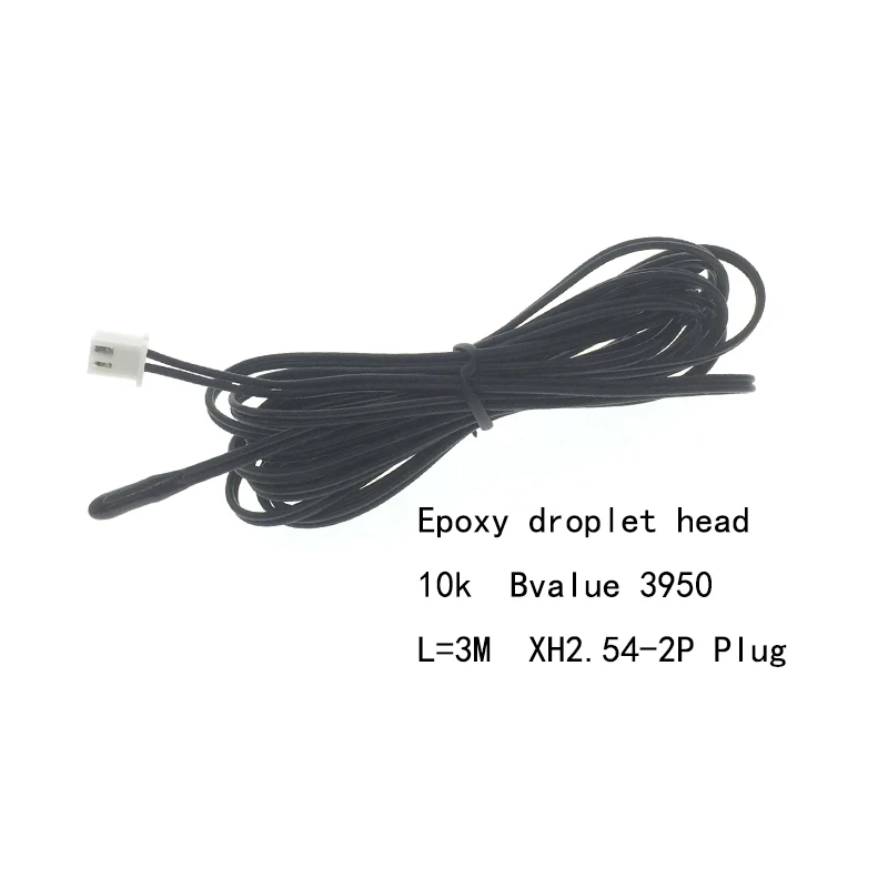 Датчик температуры эпоксидной смолы NTC фотостойкость 10k B3950 капли воды длина 3 м