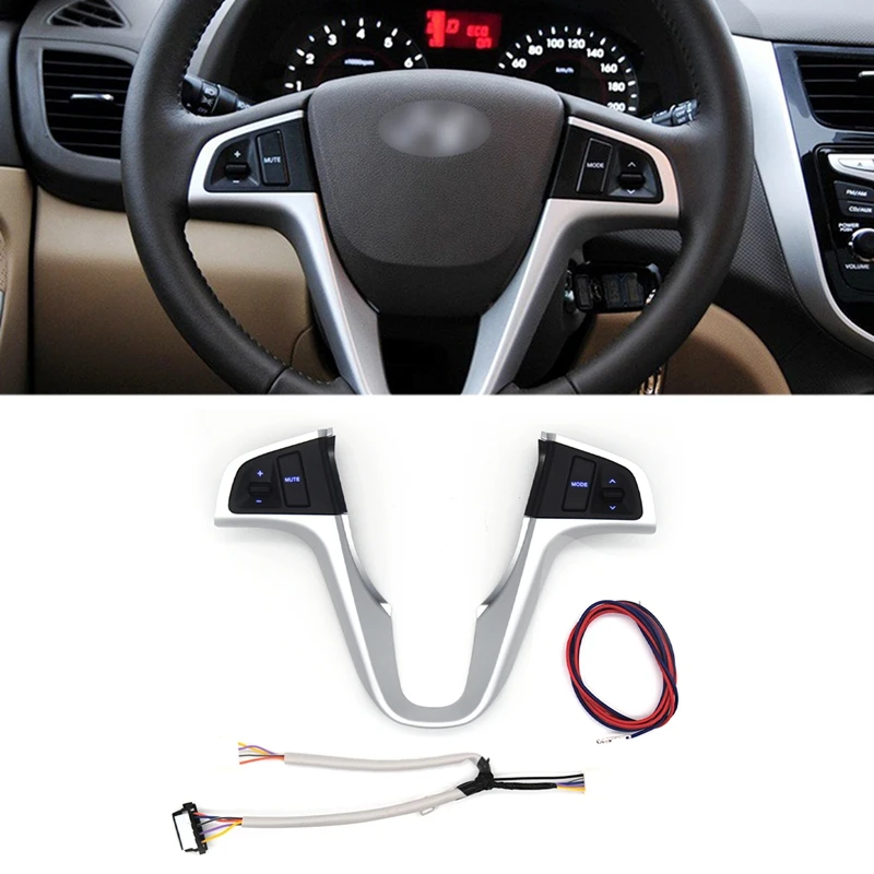 

For Hyundai VERNA SOLARIS Steering Wheel Button Audio Music Control Switch With Backlight
