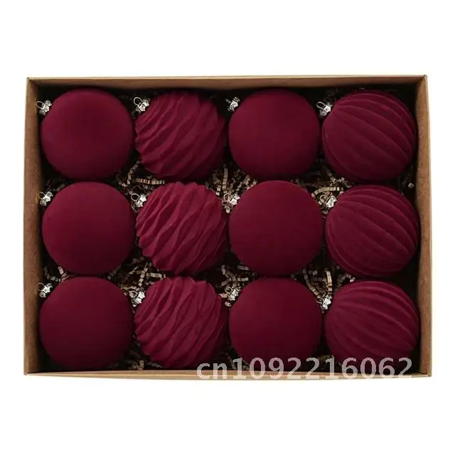 

Набор из 12 бархатных шаров для елки DUTRIEUX 8 см