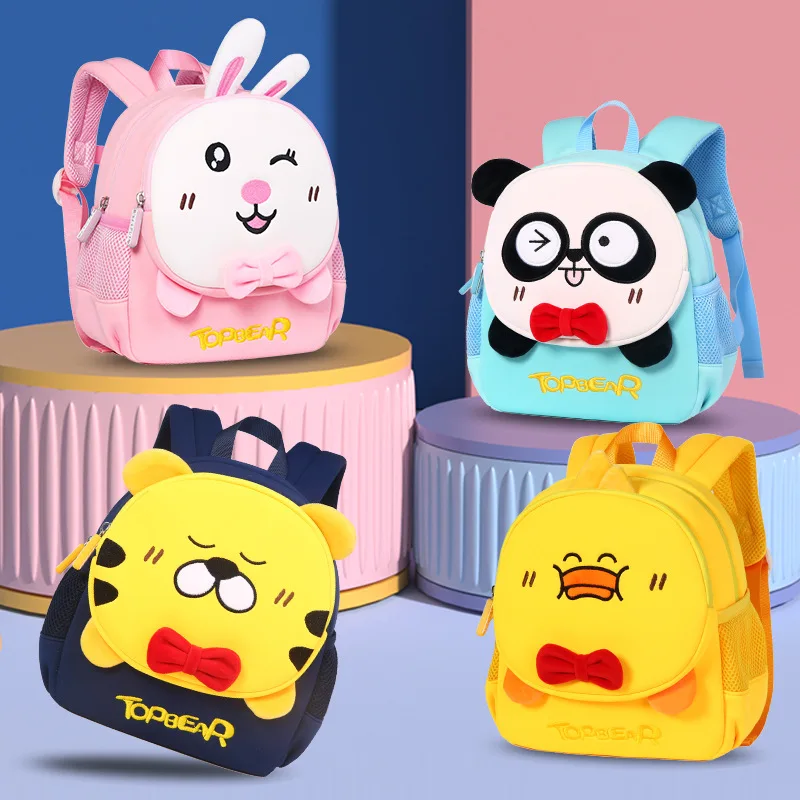 Anti Lost Children Cute Cartoon Panda Rabbit Small Backpacks New Girls Boys Baby Fashion School Bags In Kindergarten Hot