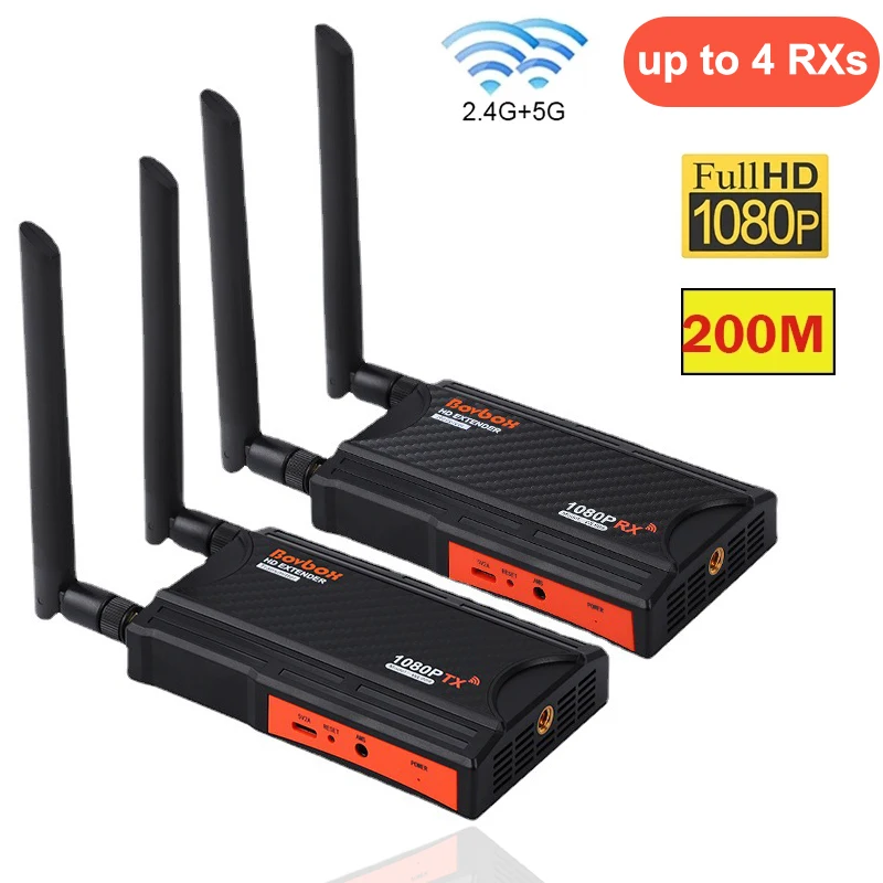 5 8 ГГц 200 м беспроводной HDMI-совместимый удлинитель видеопередатчик и приемник 1080P