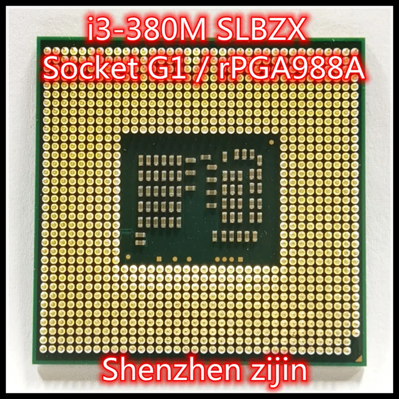 I3-380M i3 380M SLBZX 2 5 ГГц двухъядерный четырехпоточный процессор 3 Вт 35 Разъем G1 / rPGA988A |