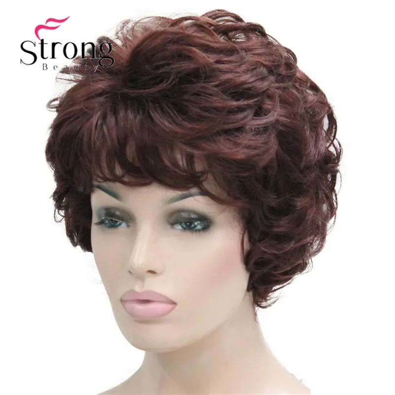Женский парик Short Soft Tousled Curls Dark Auburn StrongBeauty