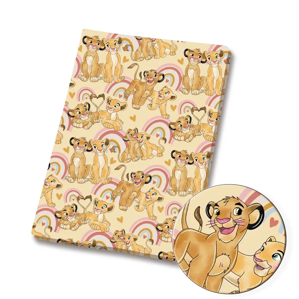 Фото Ткань Disney King Lion, хит продаж, сделай сам, ручное шитье, лоскутное шитье, детское платье, домашний лист 140 см, ткань с принтом, детская ткань для шитья №4