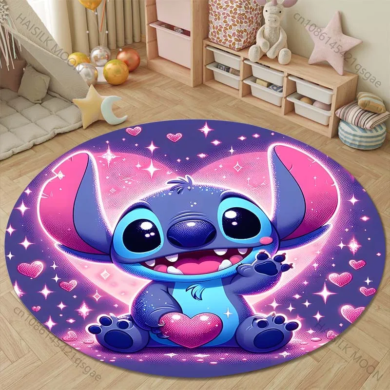 5-размерные круглые коврики с принтом Disney Stitch для спальни напольные детской