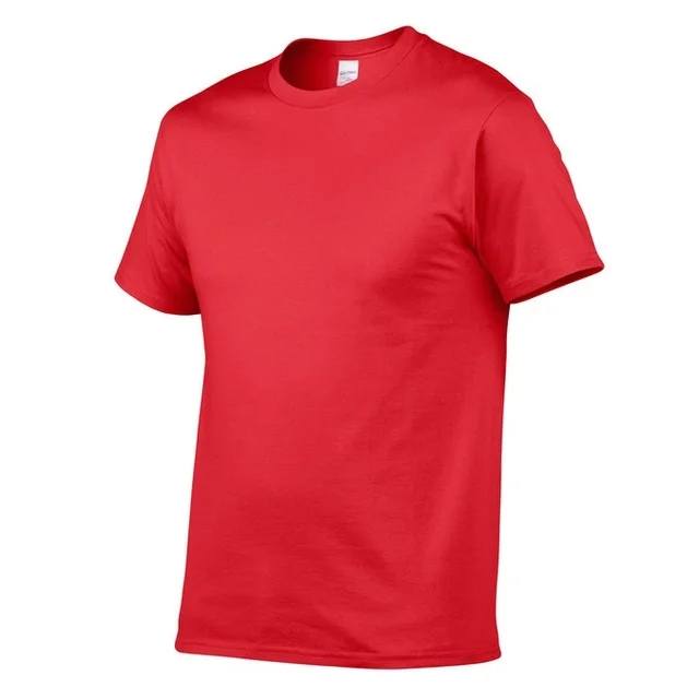 

Men's Casual T-Shirt Summer Simple Short Sleeve Round Neck Shirt Solid Color