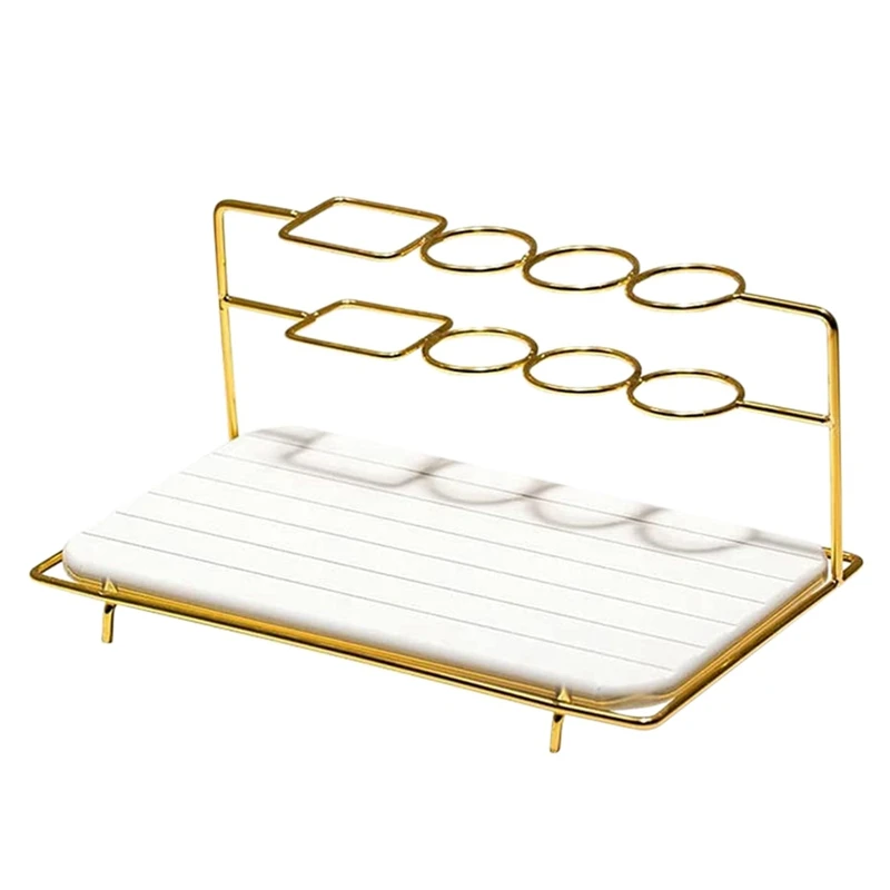 

Toilet Rack Light Luxury Electric Toothbrush Holder Swing Desktop Storage Rack Toothpaste Holder Free Punch