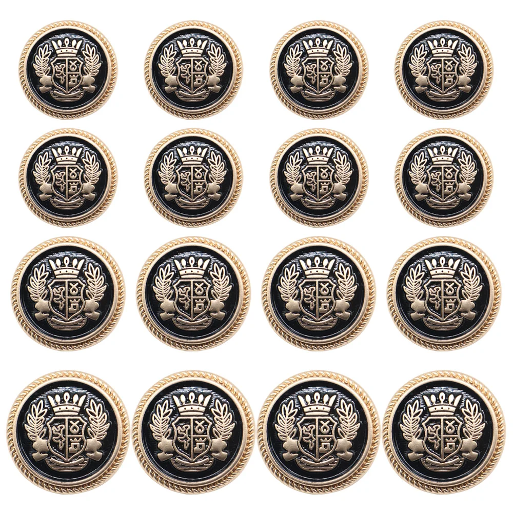 

16 Pcs Jeans Button Buttons Black Decor Overcoat Button Cowboy Ornaments Metal Jacket Buttons Decorations Metal Buttons