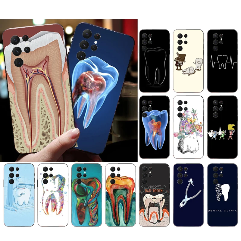 

Phone Case for Samsung Galaxy S23 S22 S21 S20 Ultra S20 S22 S21 S10 S9 Plus S10E S20FE Tooth Dentist Dental Case