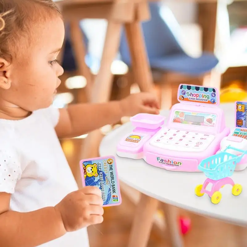 

Детский игрушечный регистратор со звуком и подсветкой для супермаркета