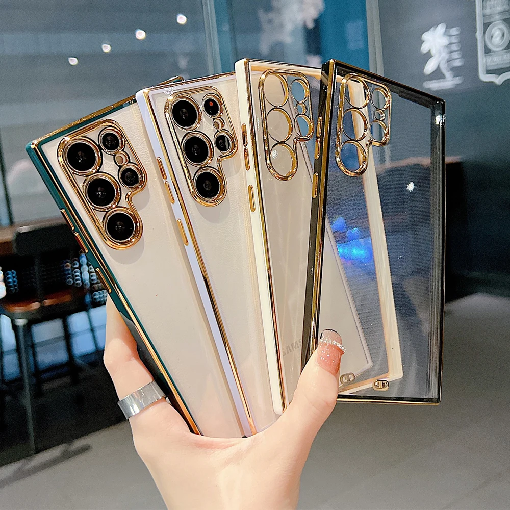 Прозрачный чехол LOVECOM с покрытием для телефона Samsung S22 Ultra S21 Plus FE A32 A53 A51 5G A33 A22 A52