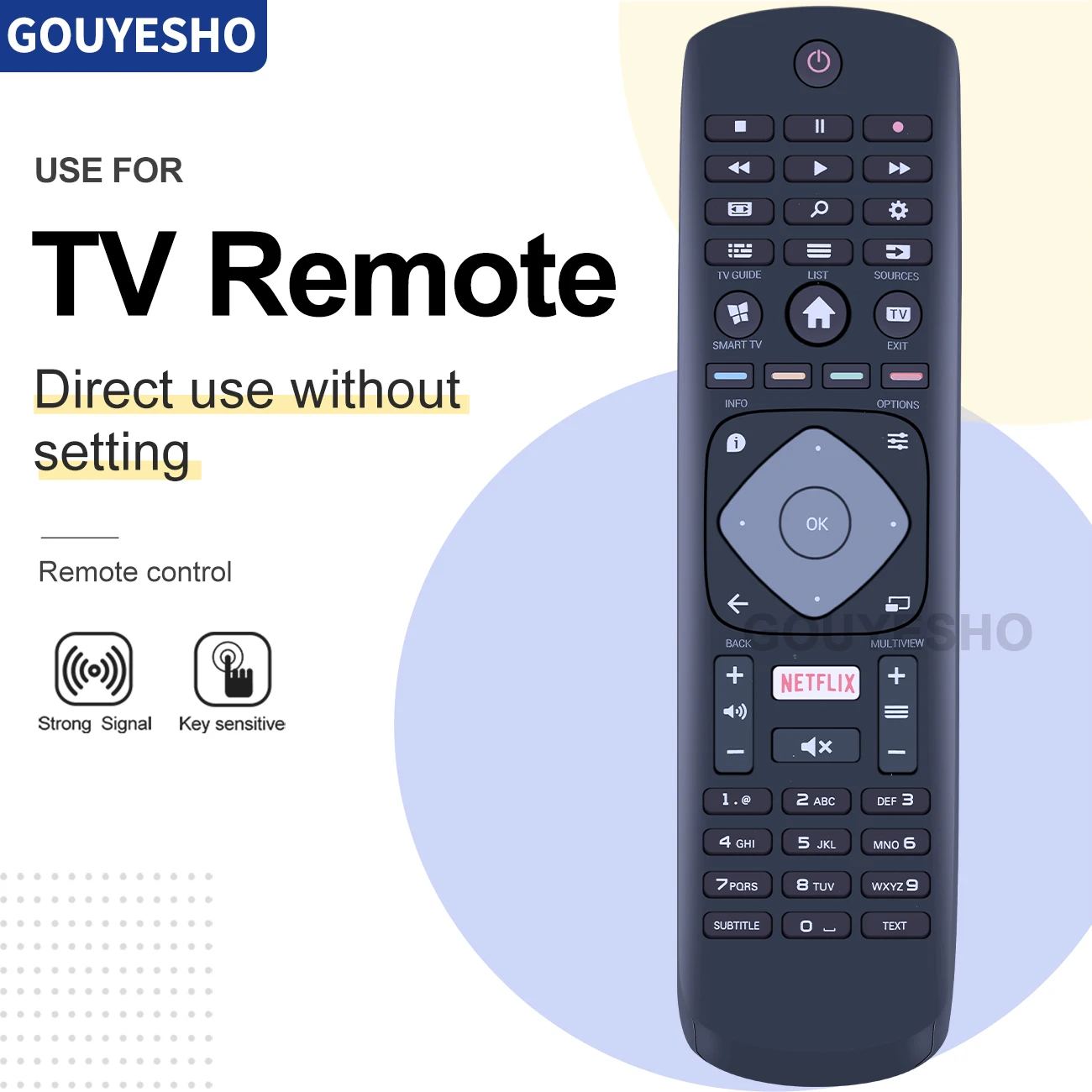 Новый пульт дистанционного управления для PHILIPS TV YKF406-001 996596003606 996599004210 398GR08BEPHN0012HT 398GR08BEPHN0011HL