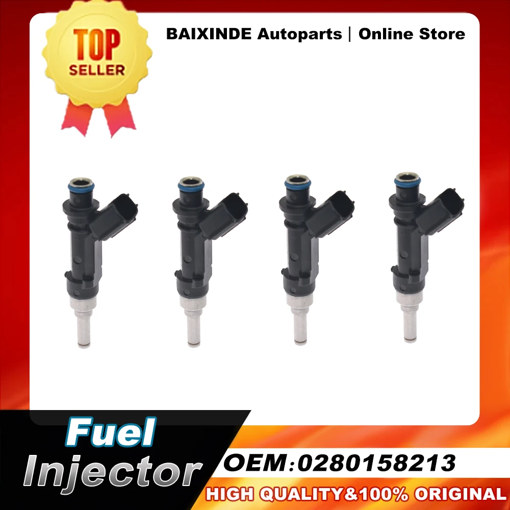 

1/4PCS OEM 0280158213 23209-47010 23209-49205 Fuel Injector Nozzle For Toyota Yaris 1.3L 2010-2013 Car Accessories