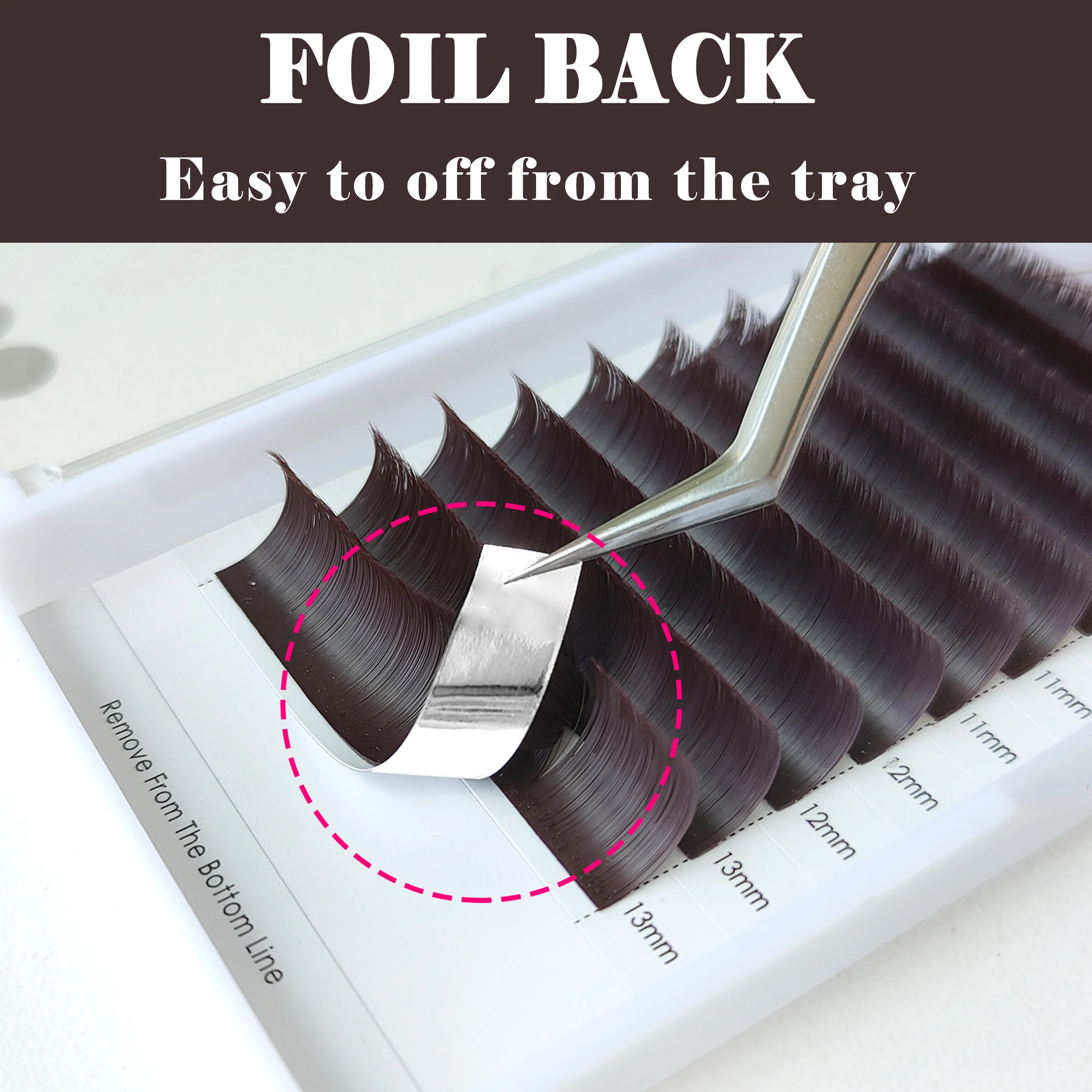 CoMango Ручная работа Коричневые синтетические волосы Веерные ресницы Легкое