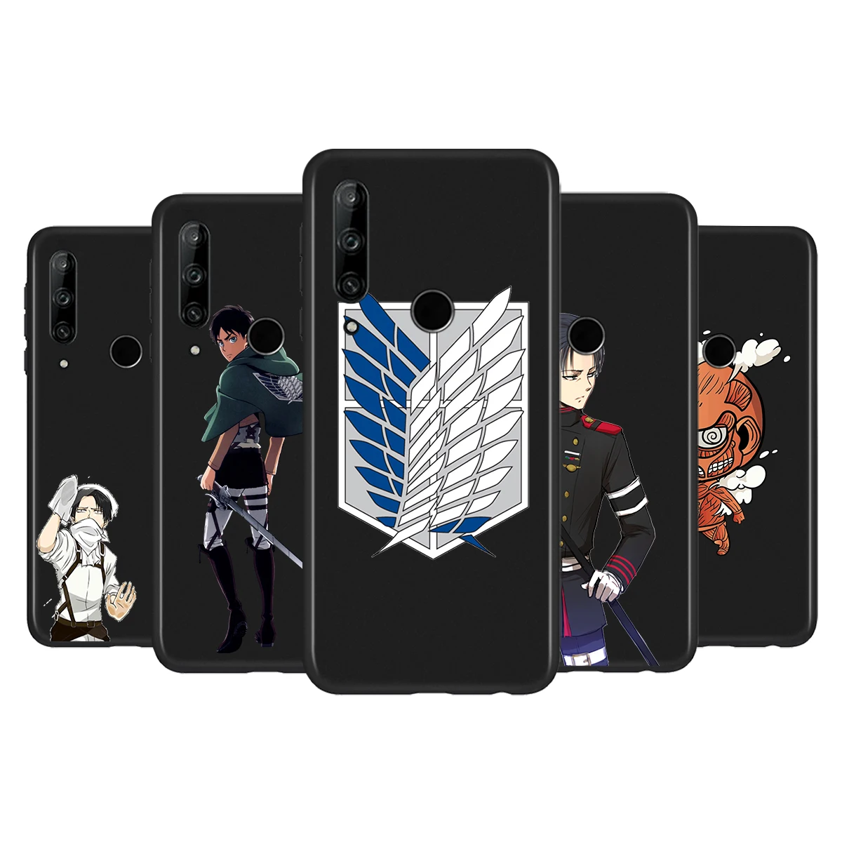 

Attack On Titan Silicone Cover For Huawei P50 P40 P30 P20 Pro P10 P9 F8 Lite E Plus 2016 5G Black TPU Phone Case