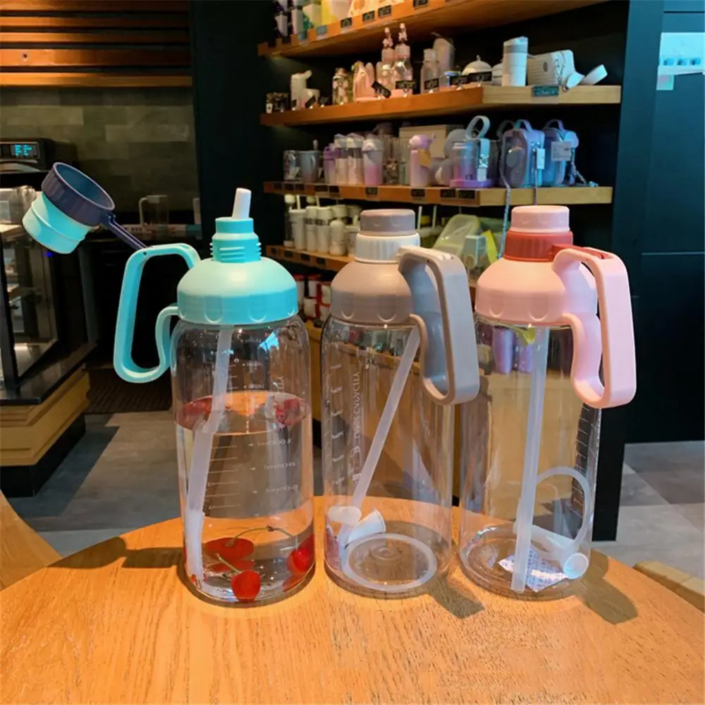 Bottle With Handle Modern And Simple With Time Marker Water Bottle Large Capacity Shengfiy Water Cup Drinking Bottle Portable