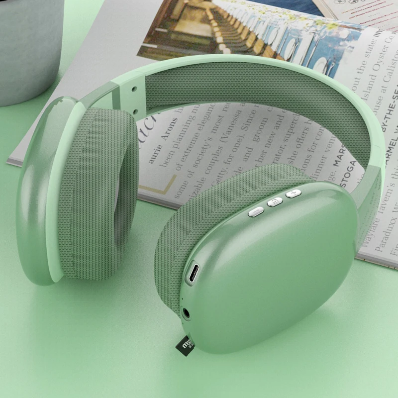 

Wireless Bluetooth Headset Smart Noise Reduction Stereo Sound Heavy Bass Headphones for IOS Android AUX/FM PC Gaming Headset