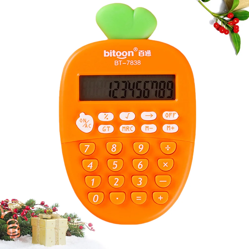 

Calculator Cute Pocket Office Size Student School Kids Portable Small Mini Cartoon Carrot Kawaii Electronic Handheld Basicdesk