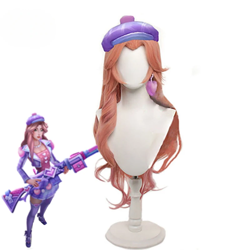 LOL Heartache &amp Heartthrob Caitlyn Косплей Парик 85 см Женщины День святого Валентина Парики