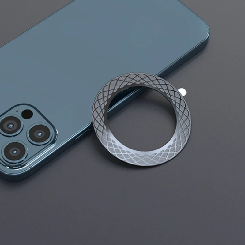 1pc Magnetic Wireless Car Charger Metal Rings - for cell phone Magsafe Wirele | Mobile Phone Holders & Stands