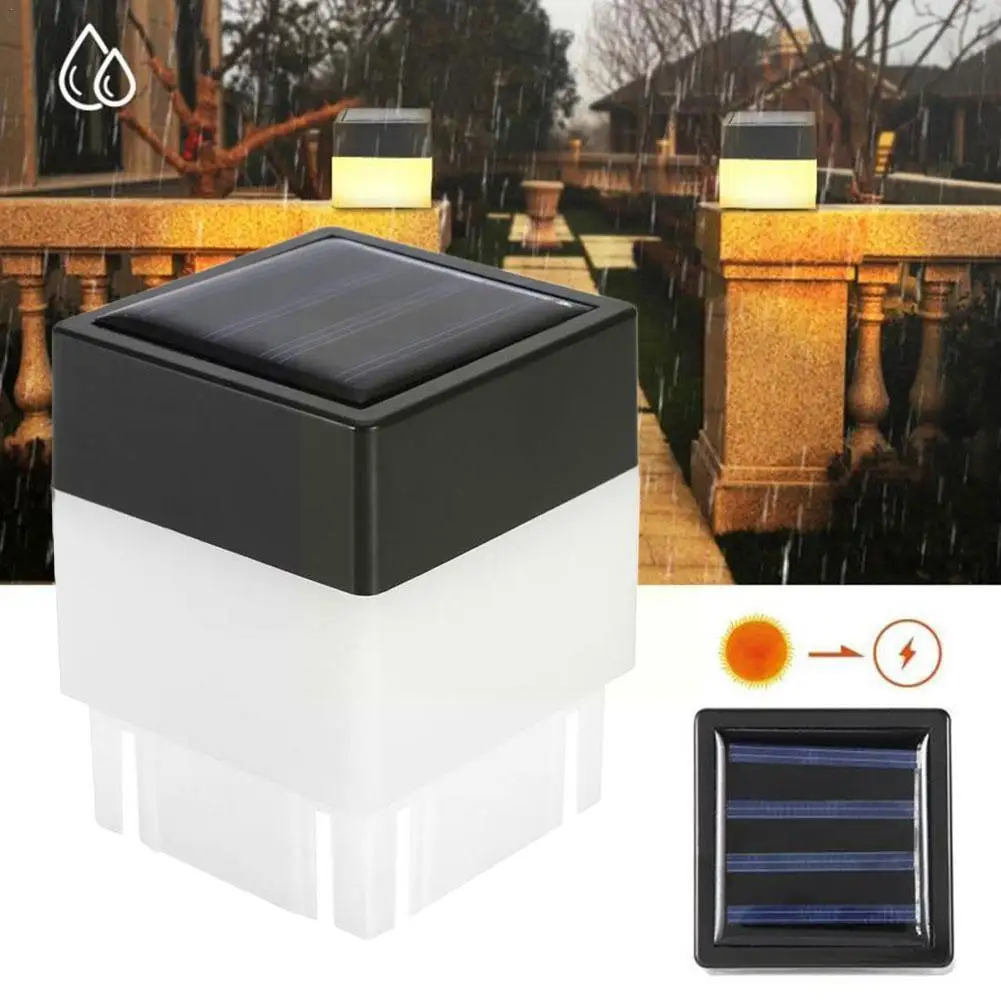 

Светильник на солнечной батарее X0A0 для ограждения, наружный квадратный светильник на солнечной батарее для украшения сада, бассейна, столб...