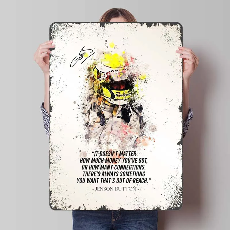 Кнопка Jenson жестяная табличка спортивный постер настенная художественная