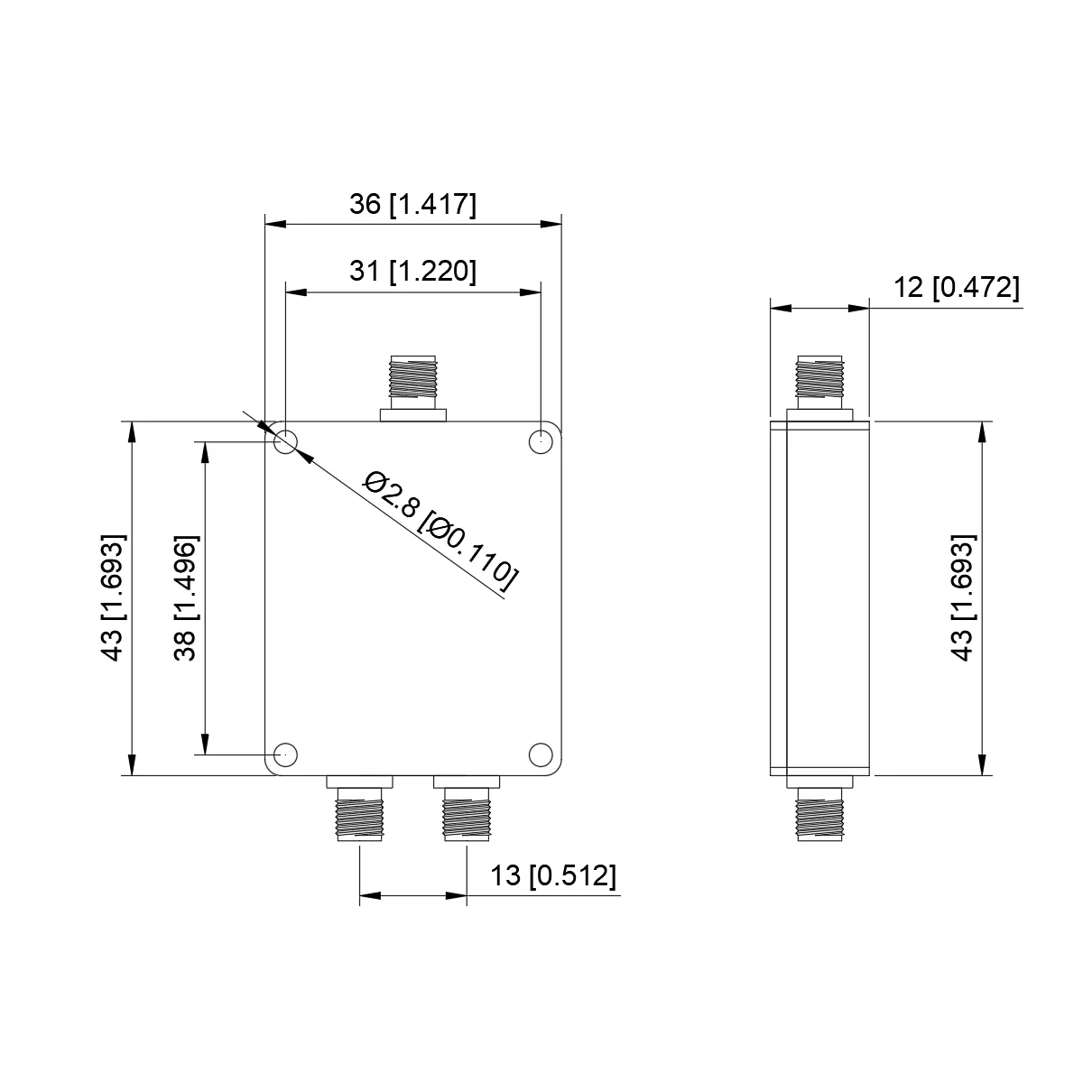 Широкополосный делитель мощности 0.5-6 ГГц1:2, ВЧСВЧ, Уилкинсон, SMA (art.: 3920dc77d26d2) - 3920dc77d26d2