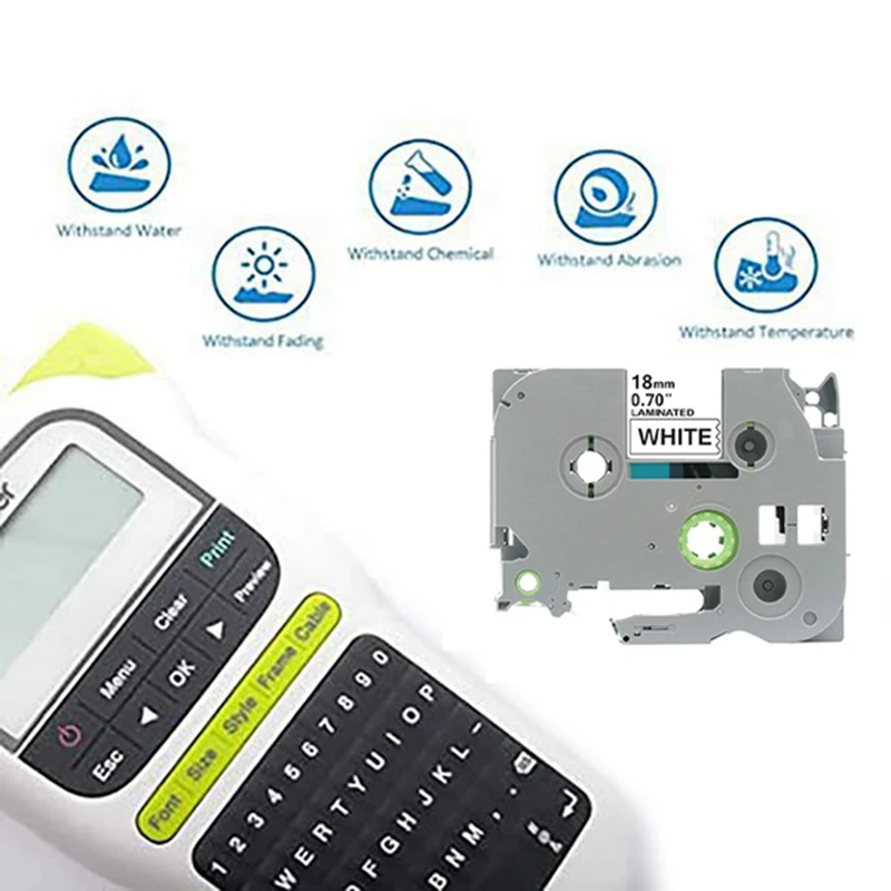 18 мм TZC лента для этикеток бумага печати Brother этикетировочная машина принтер