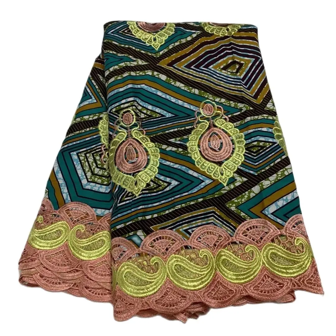 

H&Q LACE Ankara Wax Laces Fabric African Real Wax Print Fabrics By The Yard High Quality 100%Cotton Nigerian Dye Sewing Material